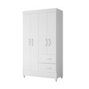Ver imagem 1 de Quarda Roupa Moderno Roupeiro Mobi 4 Portas 2 Gavetas Quarto Criança Premium Co Branco