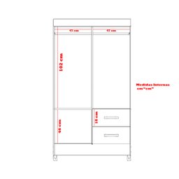 Quarda Roupa Moderno Roupeiro Mobi 4 Portas 2 Gavetas Quarto Criança Premium Co Branco - 5
