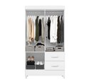 Ver imagem 3 de Quarda Roupa Moderno Roupeiro Mobi 4 Portas 2 Gavetas Quarto Criança Premium Co Branco