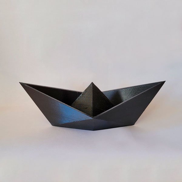 Barco de papel - ornamento decorativo:Preto/Padrão - 3
