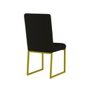 Ver imagem 6 de Cadeira para Mesa de Jantar Base Industrial Dourado Balaqui Cor:preto