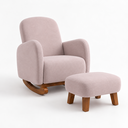 Ver imagem 5 de Poltrona Amamentação Soft Suede Base Balanço com Puff:Rose