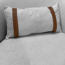 Ver imagem 5 de Puff Poltrona Decorativa Orgânica Roma Bouclé Giratória Almofada:cinza Claro