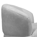 Ver imagem 6 de Puff Poltrona Decorativa Orgânica Roma Bouclé Giratória Almofada:cinza Claro