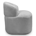 Ver imagem 4 de Puff Poltrona Decorativa Orgânica Roma Bouclé Giratória Almofada:cinza Claro