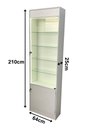 Ver imagem 2 de Vitrine Armário Fita LED Porta Vidro Bivolt Colecionador Lojas