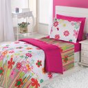 Ver imagem 2 de Kit Coordenado Edredom com Lençol Solteiro Alegria - Pink Casa Show Enxovais