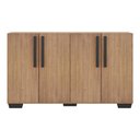 Ver imagem 3 de Aparador Buffet 4 Portas Com Pés Quadrados Rustic/preto