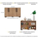 Ver mais imagens de Aparador Buffet 4 Portas Com Pés Quadrados Rustic/preto