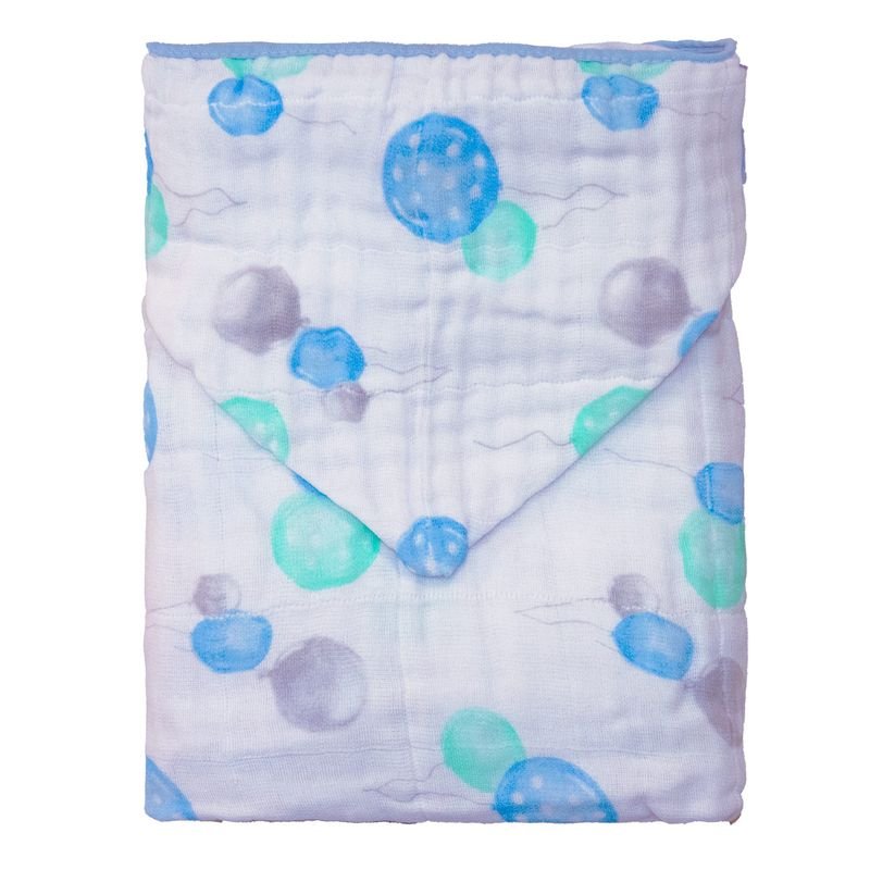 Toalha C/capuz Baby Joy Soft Estampada 80cmx90cm Pct C/01un //baloes Azul - 1
