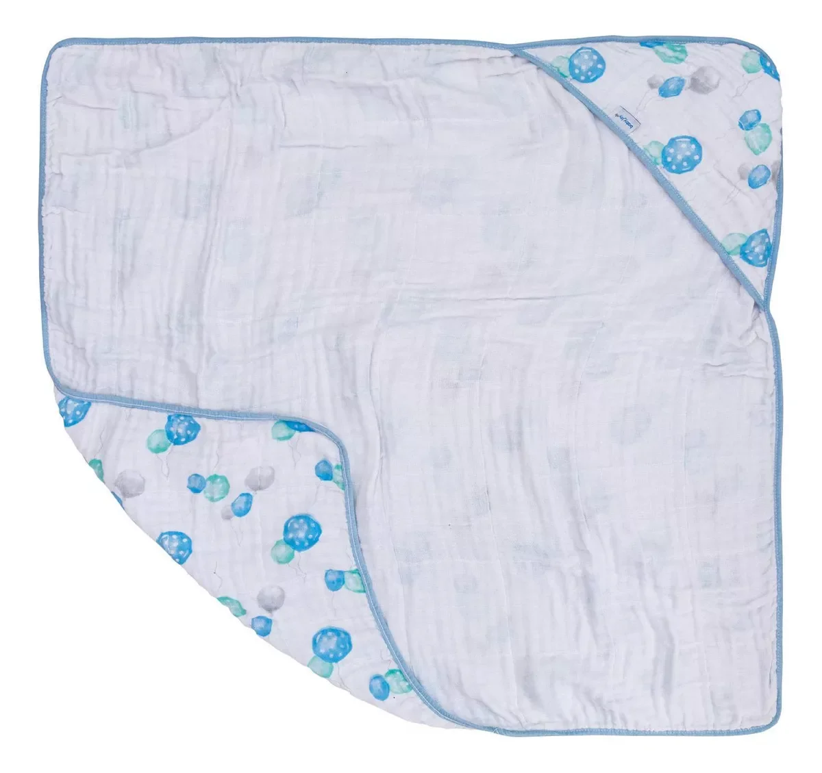 Toalha C/capuz Baby Joy Soft Estampada 80cmx90cm Pct C/01un //baloes Azul - 2