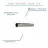 Tubo inox redondo 38,10mm 1.1/2" (tam: 2m) 304 excelente qualidade TUBO 1.1/2 POLEGADA TUBO INOX 1.1 - 2