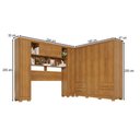 Ver imagem 4 de Guarda-roupa Casal Modulado Andorra 10 Portas 4 Gavetas com Pés Cinamomo - Pnr Móveis