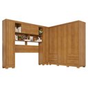 Ver imagem 3 de Guarda-roupa Casal Modulado Andorra 10 Portas 4 Gavetas com Pés Cinamomo - Pnr Móveis