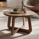 Ver imagem 4 de Mesa de Centro para Sala de Estar Redonda 58cm Pés Orgânico Yasmin A05 Cinamomo - Lyam Decor