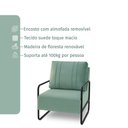 Ver imagem 4 de Poltrona Decorativa Zoe Braço em Ferro Verde Estofama