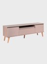 Ver imagem 5 de Rack para TV com Painel e Prateleira 180cm Retro MDF Rosa Dallas - On Móveis