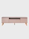 Ver imagem 4 de Rack para TV com Painel e Prateleira 180cm Retro MDF Rosa Dallas - On Móveis