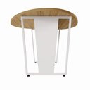 Ver imagem 3 de Mesa de Reunião Orgânica 180cm Macadâmia com Branco F5 Office