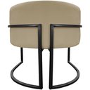 Ver imagem 2 de Kit 2 Poltronas Luna Suede Cores Base de Ferro Preta - Nude, Suede