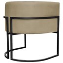 Ver imagem 3 de Kit 2 Poltronas Luna Suede Cores Base de Ferro Preta - Nude, Suede