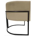 Ver imagem 4 de Kit 2 Poltronas Luna Suede Cores Base de Ferro Preta - Nude, Suede