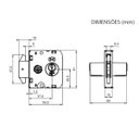 Ver imagem 2 de Fechadura Porta Vidro Blindex Santa Maria Porta Correr 3051Cr 3f