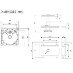 Fecho Fechadura Banheiro Livre Ocupado Cromado 3f - 2