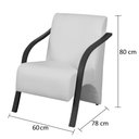Ver imagem 4 de Kit3 Poltronas Decorativas Vênus 1 Lugar Braço Pé Madeira D Salla Suede