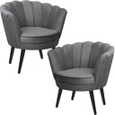 Ver imagem 1 de Kit Duas Poltronas Pétalas em Sued Premium Cinza
