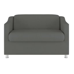 Sofá Namoradeira 2 Lugares Tilla Sala de Espera – Balaqui Decor Cor:cinza - 3