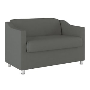 Sofá Namoradeira 2 Lugares Tilla Sala de Espera – Balaqui Decor Cor:cinza
