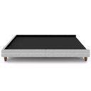 Ver imagem 5 de Cama Casal Base Box Pés Madeira 140cm Suném P05 Linho Cinza Claro Bouclê Cru - Lyam Decor
