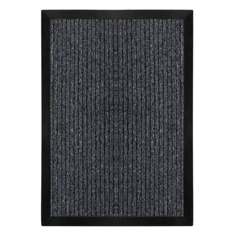 Tapete Duo 70 X 100 Preto Borda Flex Kapazi Duo Entrada