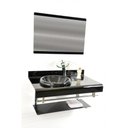 Ver imagem 2 de Gabinete De Vidro 90cm Full Curvado Duplo Inox Preto