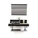 Ver imagem 1 de Gabinete De Vidro 90cm Full Curvado Duplo Inox Preto