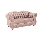 Ver imagem 2 de Duas Namoradeiras Chesterfield Merlo 2 Lugares - Suede Rosa Claro / Decoração, recepção, sa