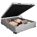 Ver imagem 5 de Cama Box Baú Casal Suede Mega Cama Cinza