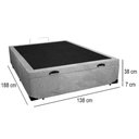 Ver imagem 3 de Cama Box Baú Casal Suede Mega Cama Cinza