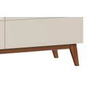 Ver imagem 3 de Rack Classic 2 Gavetas 1.4 Off White com Freijó - Imcal Móveis