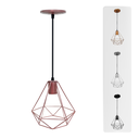 Ver imagem 1 de Luminária Pendente Diamante Lustre Aramado Retrô Elegance:Rosé/P