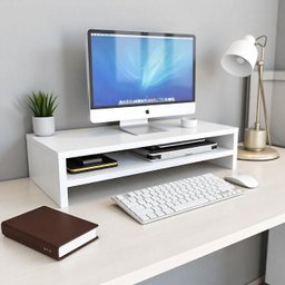 Suporte para Monitor Mdf Duplo Mesa Notebook Tv Home Office Base Decorativo - 1