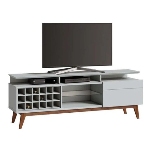 Rack Classic +Ad 180cm Branco Acetinado - Imcal Móveis