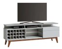 Ver imagem 1 de Rack Classic +Ad 180cm Branco Acetinado - Imcal Móveis