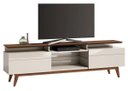 Ver imagem 1 de Rack Classic +2G 2.2 Off White com Freijó - Imcal Móveis