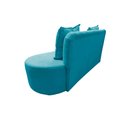 Ver imagem 7 de Sofá 2 Lugares Orgânico Curvo Madrid 150cm Suede Azul Turquesa