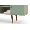 Ver imagem 4 de Rack Estrela Off White com Verde Bellagio - Patrimar Móveis
