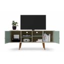 Ver imagem 5 de Rack Estrela Off White com Verde Bellagio - Patrimar Móveis