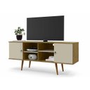 Ver imagem 1 de Rack Estrela Nature com Off White - Patrimar Móveis