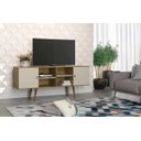 Ver imagem 2 de Rack Estrela Nature com Off White - Patrimar Móveis